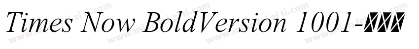 Times Now BoldVersion 1001字体转换
